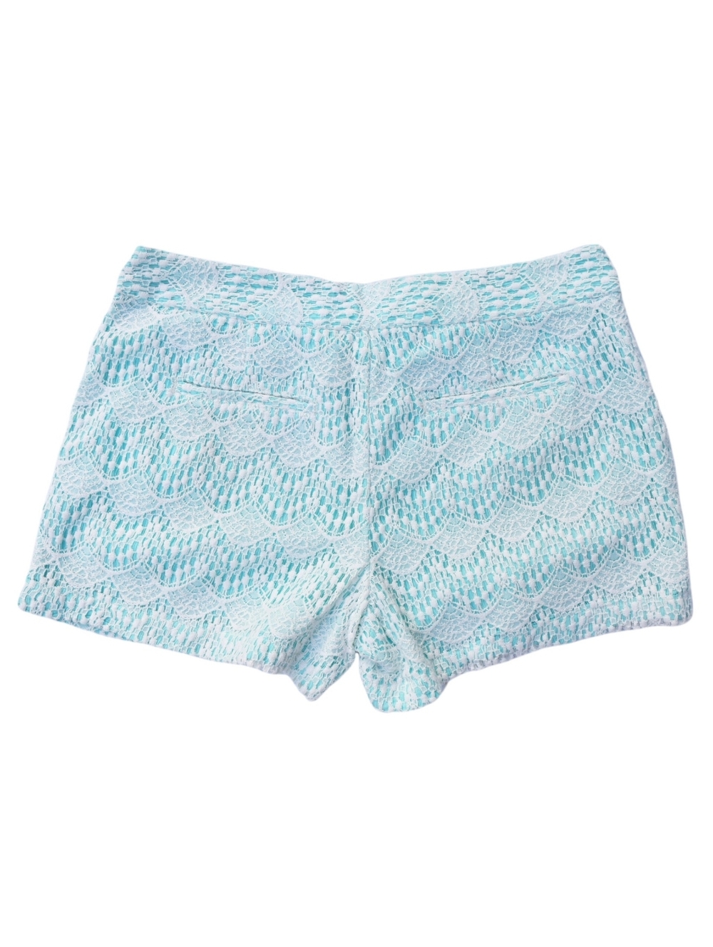 Loft Size 8 Shorts Shell Scallop Lace Mint Teal